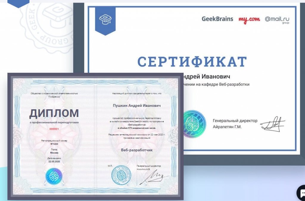 Пример сертификации