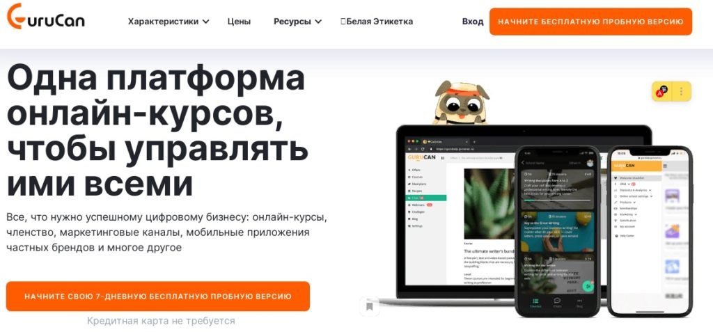 Gurucan – современная платформа для создания онлайн-курсов от российских разработчиков